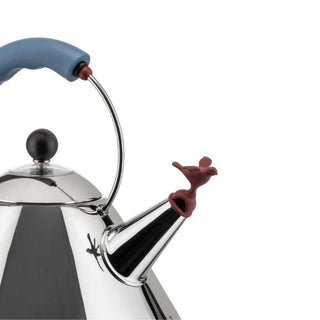 Alessi MG32 electric kettle in steel with coloured handle and base - Buy now on ShopDecor - Discover the best products by ALESSI design