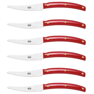 Coltellerie Berti Convivio Nuovo set 6 steak knives 619 red - Buy now on ShopDecor - Discover the best products by COLTELLERIE BERTI 1895 design