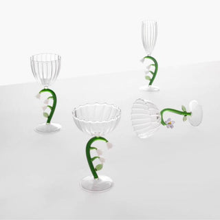 Ichendorf Botanica set 6 optical stemmed glasses mix by Alessandra Baldereschi - Buy now on ShopDecor - Discover the best products by ICHENDORF design