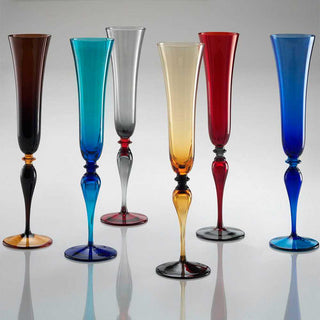 Nason Moretti Superbe set 6 flute different colors - Buy now on ShopDecor - Discover the best products by NASON MORETTI design