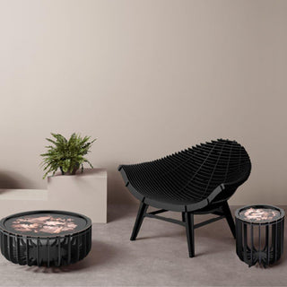 Ibride Extra-Muros Medusa 65 OUTDOOR coffee table with Lévitation Rose tray diam. 65 cm. - Buy now on ShopDecor - Discover the best products by IBRIDE design
