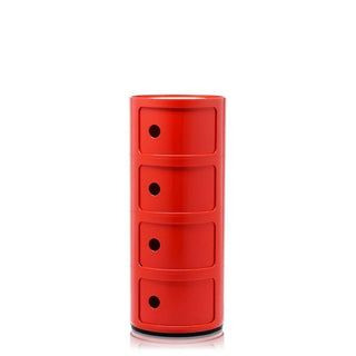 Kartell Componibili container with 4 drawers Kartell Red 10 - Buy now on ShopDecor - Discover the best products by KARTELL design