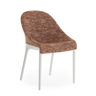 Kartell Eleganza Ela armchair in Melange fabric with white structure Kartell Melange 5 Rust - Buy now on ShopDecor - Discover the best products by KARTELL design