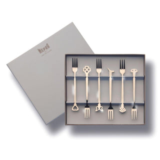 Mepra Evento set 6 mini forks stainless steel - Buy now on ShopDecor - Discover the best products by MEPRA design