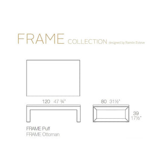 Vondom Frame pouf 120x80 cm white by Ramón Esteve - Buy now on ShopDecor - Discover the best products by VONDOM design