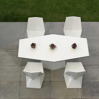 Vondom Vertex square table 80x80 cm white by Karim Rashid - Buy now on ShopDecor - Discover the best products by VONDOM design
